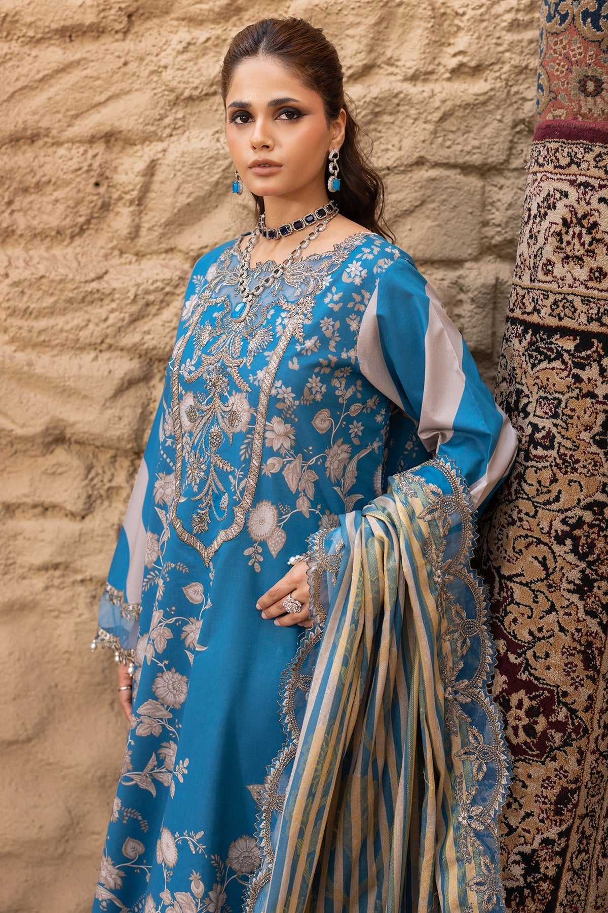 Charizma 3-PC Embroidered Lawn Suit