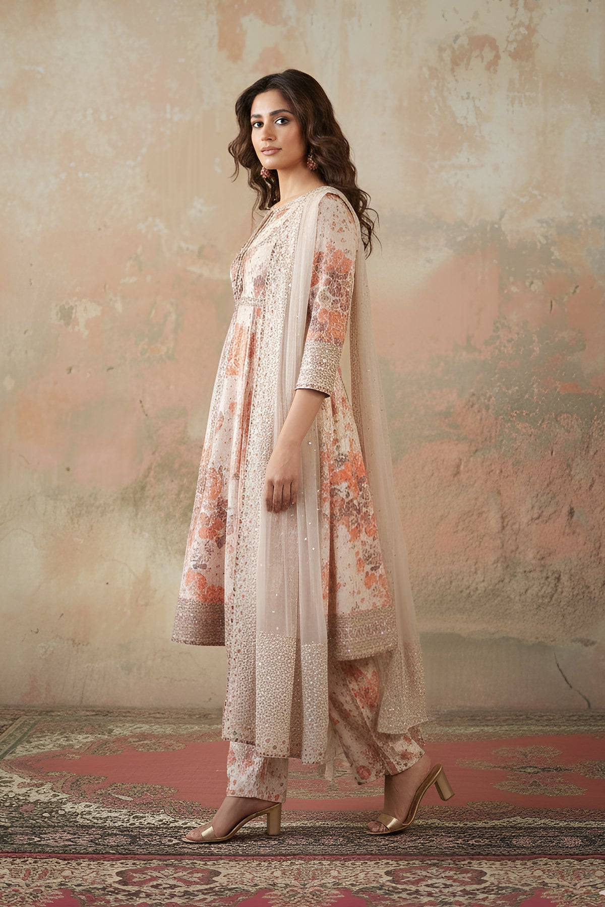 3-PC Embroidered Luxury Suit By Charizma