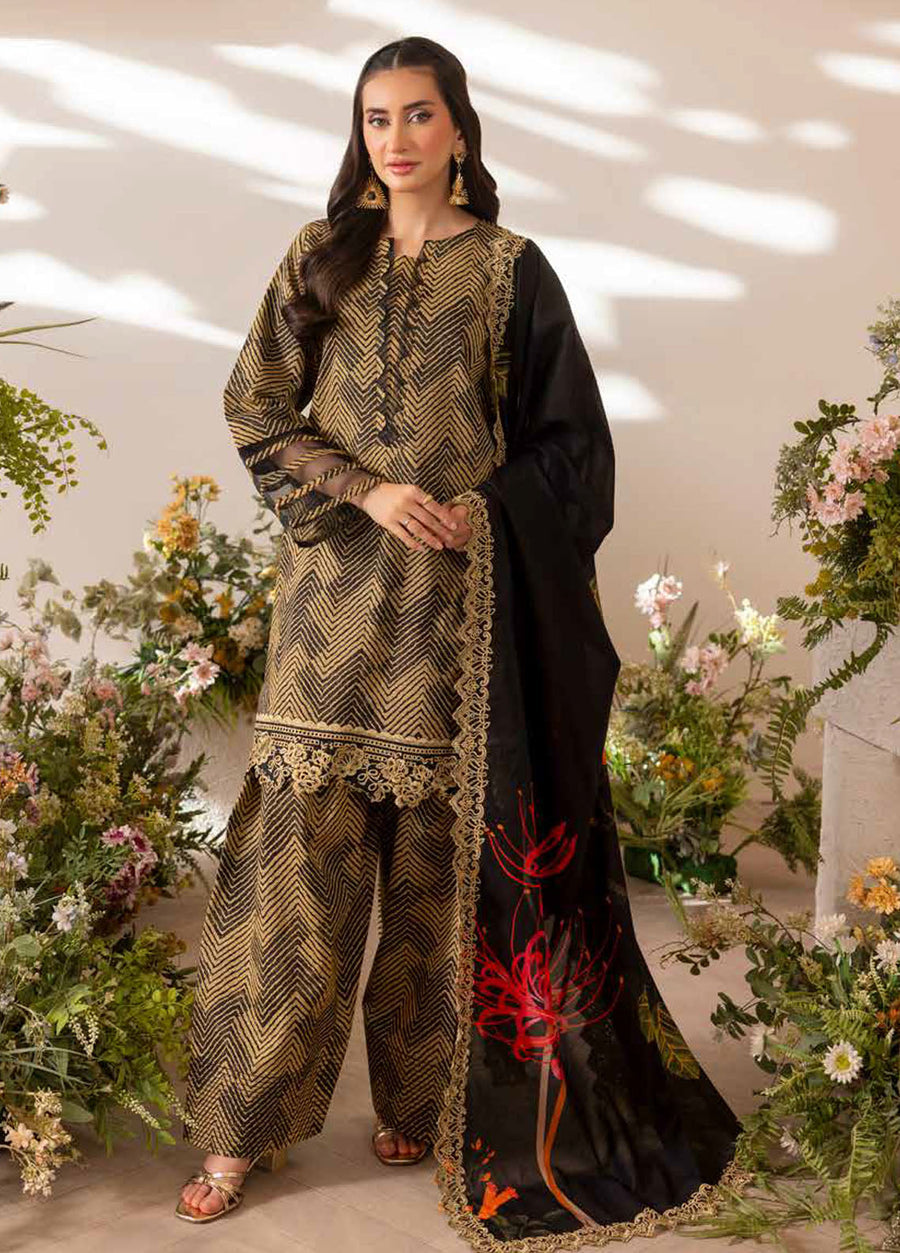 3-PC Luxury Lawn Suit By Charizma