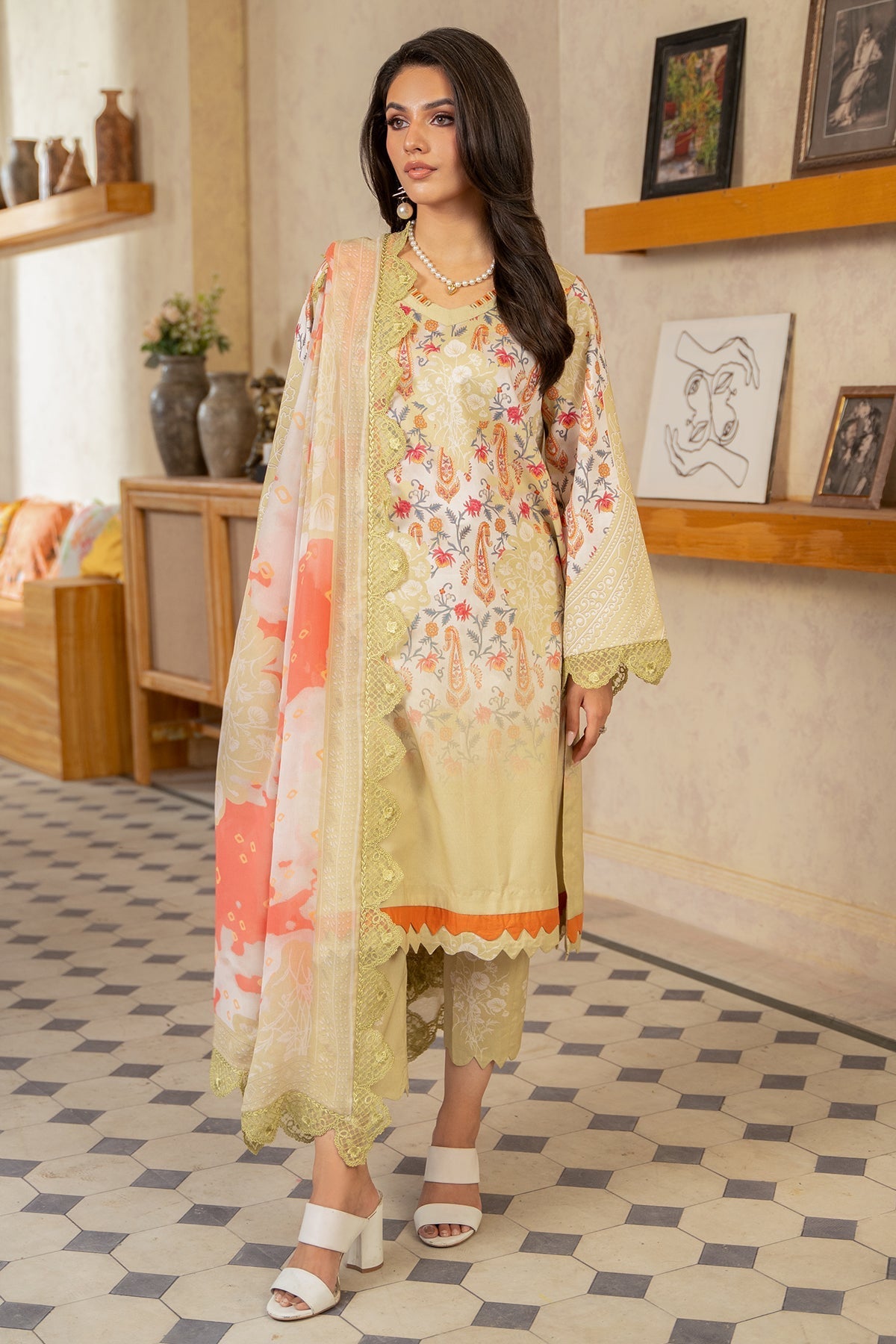 Charizma 3-PC Embroidered Lawn Suit