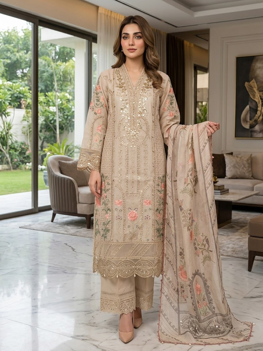 Munira Designers Embroidered Lawn