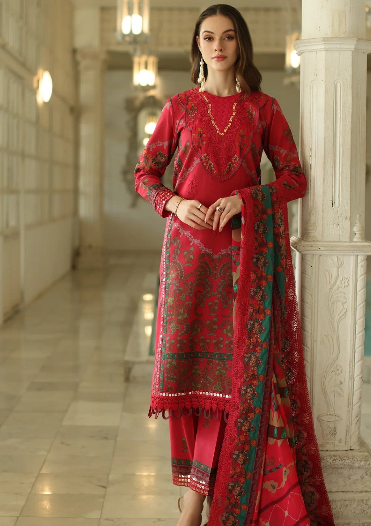 Charizma 3-PC Embroidered Lawn Suit