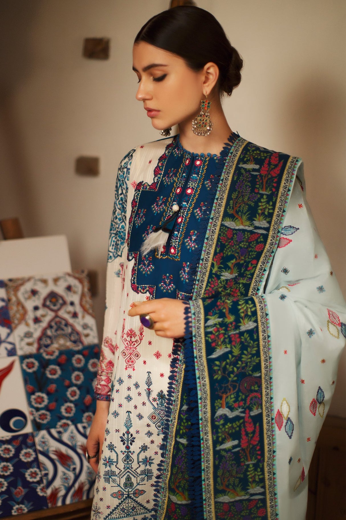 ELAN Embroidered Lawn Collection 100% Original