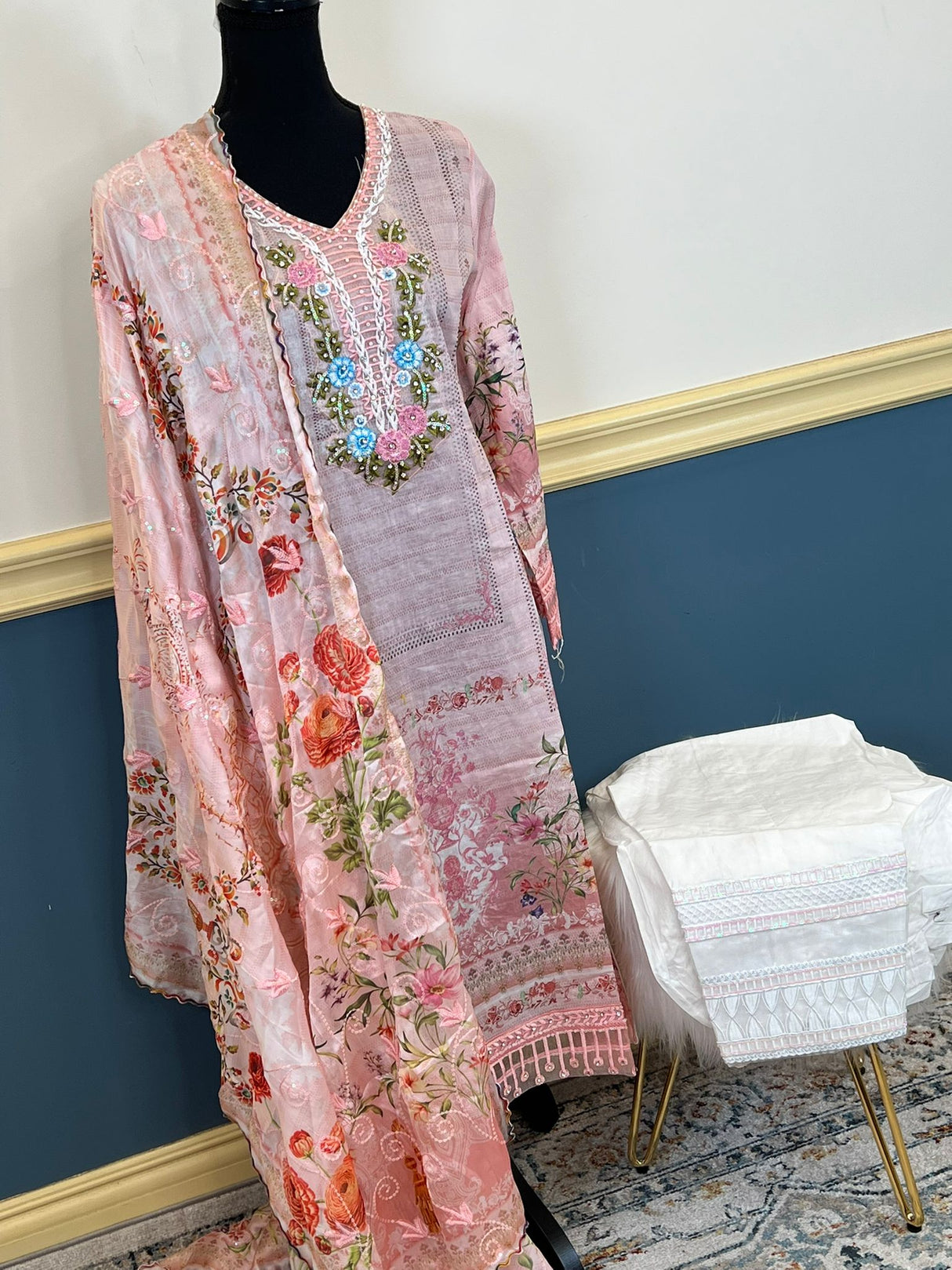 Luxury Embroidered lawn Ready To Ship