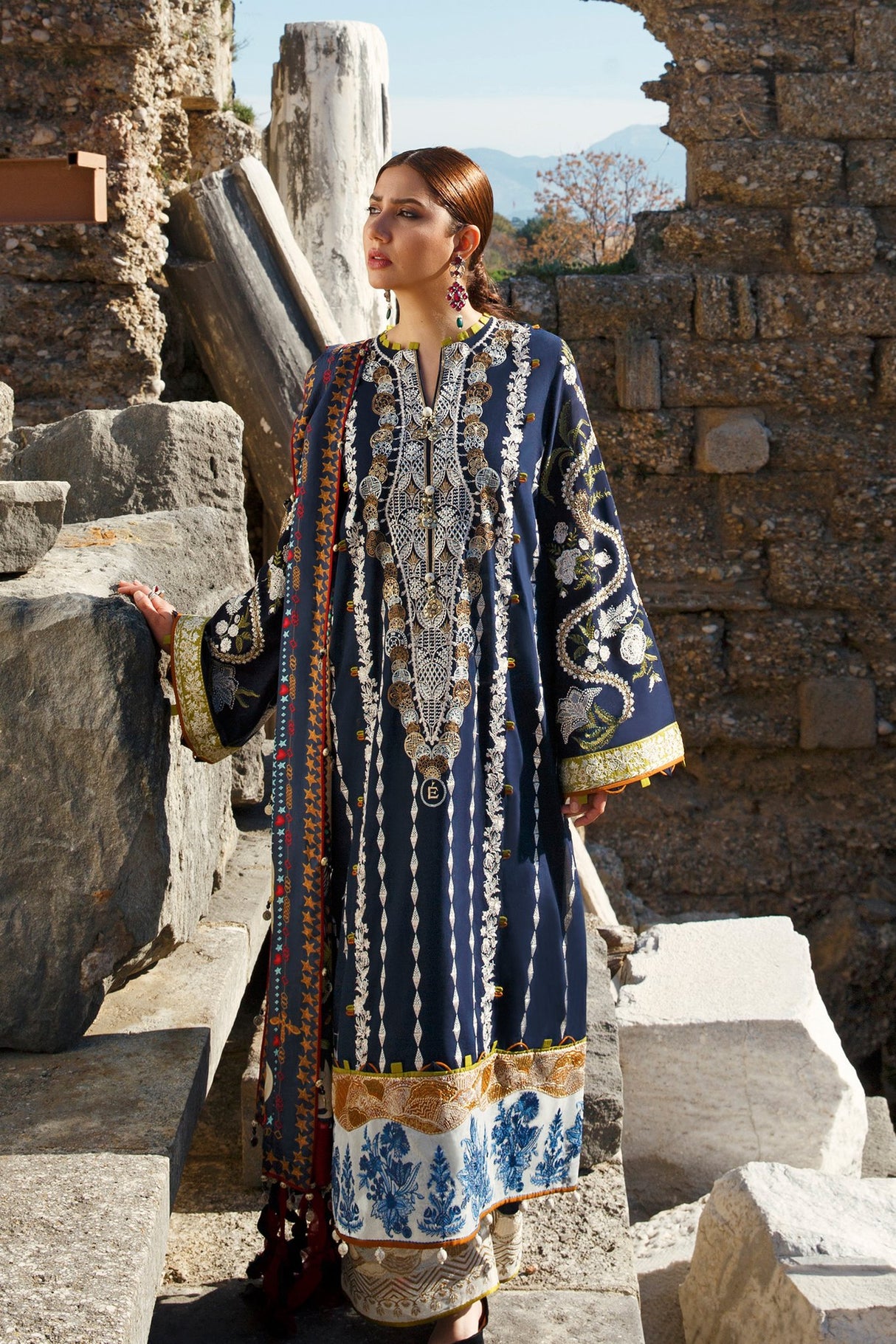 ELAN Embroidered Lawn Collection 100% Original