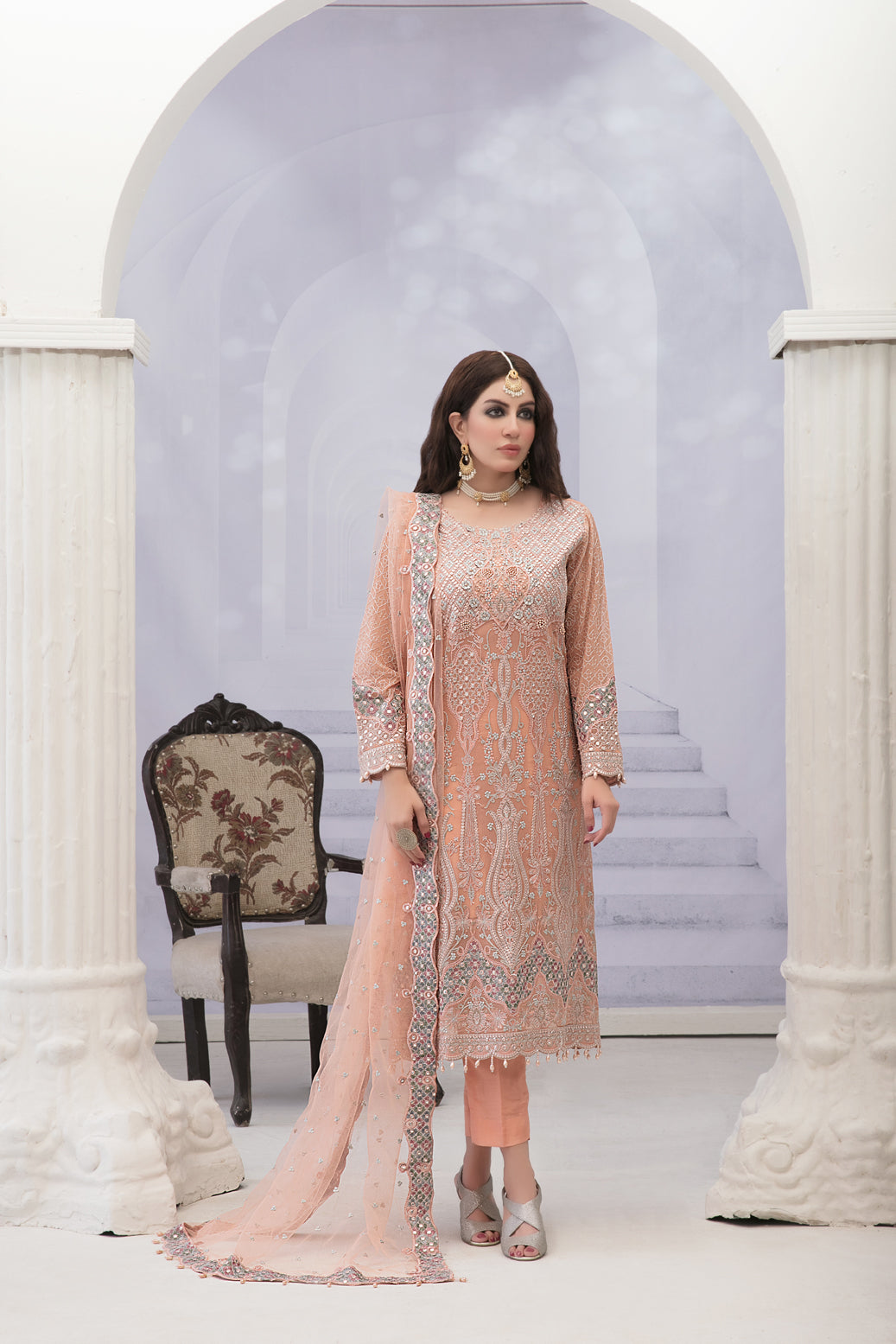 Goncha by Tawakkal Chiffon Embroidered 100% Original Guaranteed