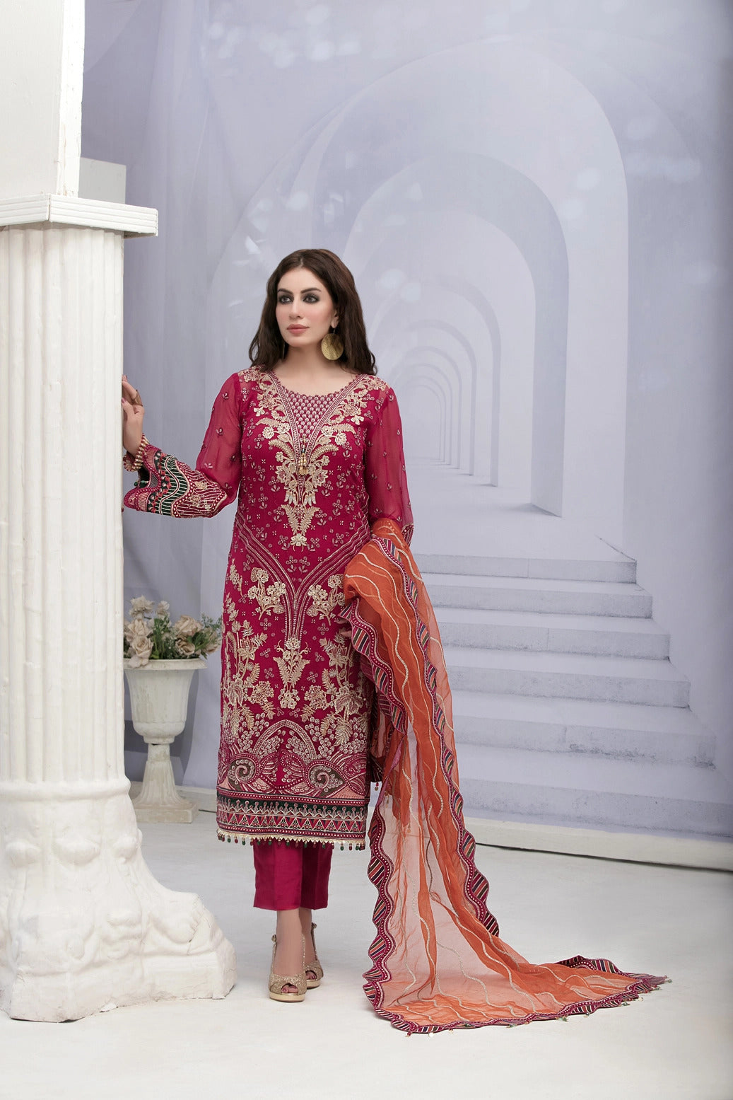 Goncha by Tawakkal Chiffon Embroidered 100% Original Guaranteed