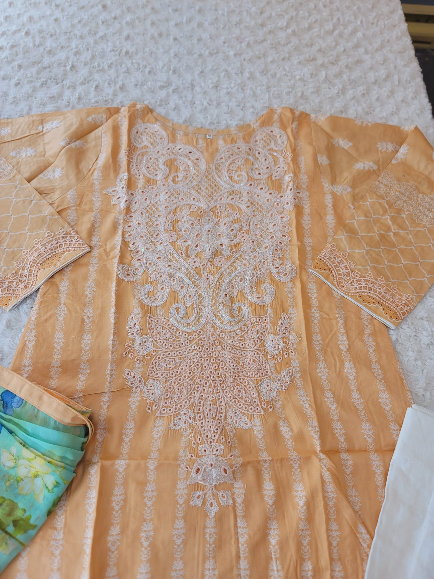 Pakistani Stitched lawn Embroidered Salwar kameez ready to ship