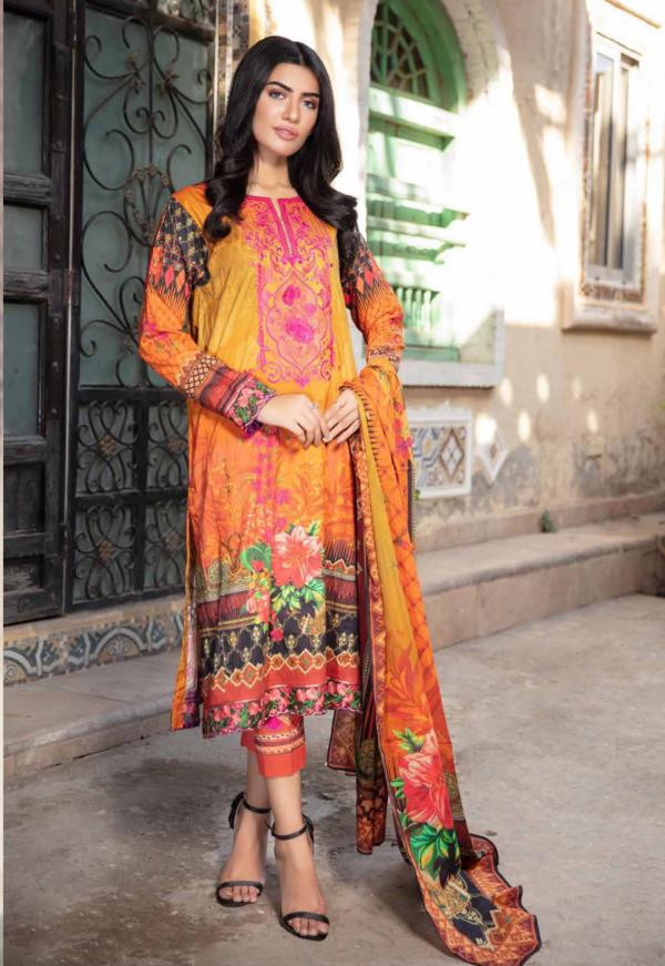 Johra Afsoon Embroidered Digital Printed Lawn-100% Original Guaranteed
