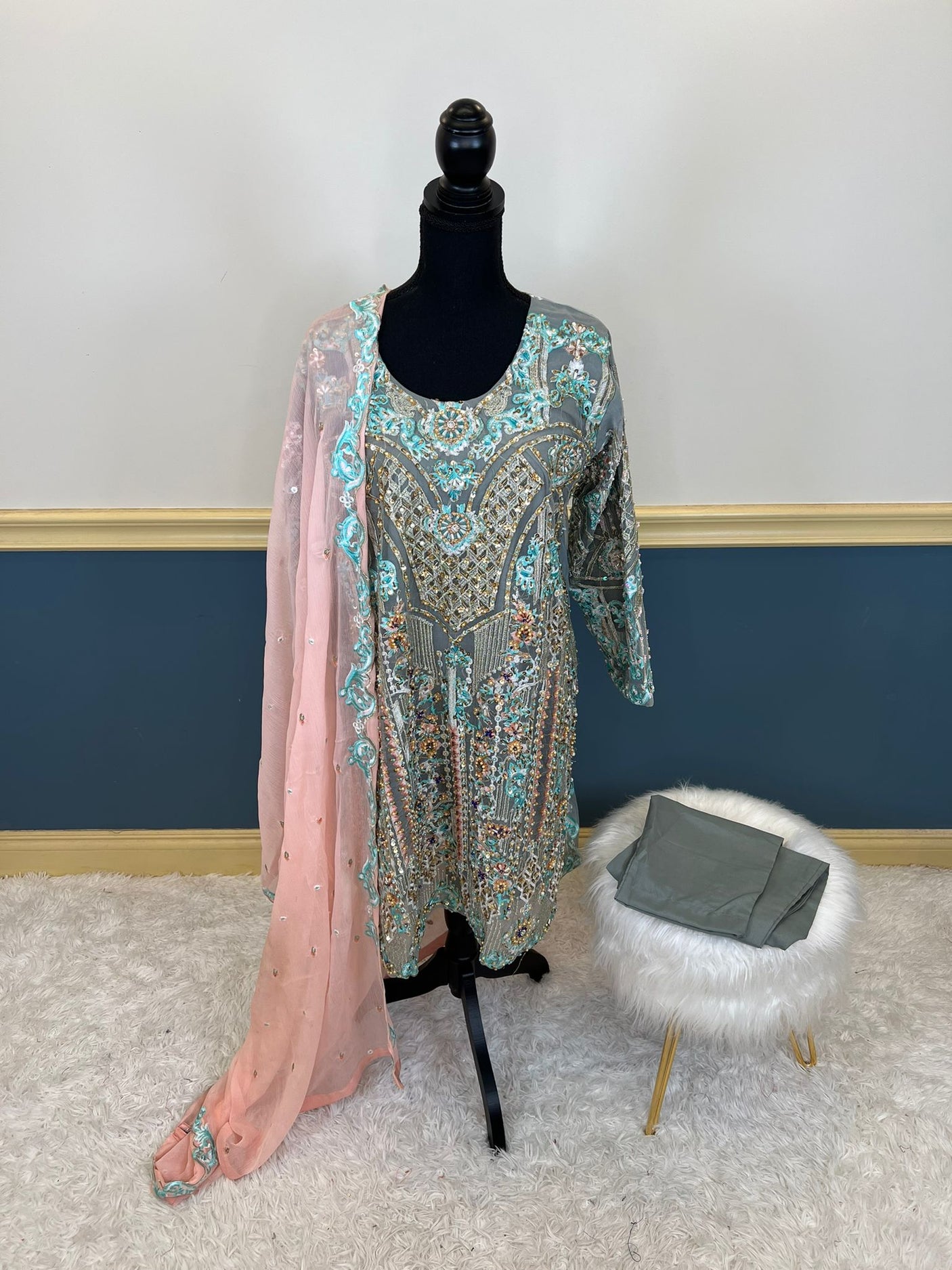 Pakistani Embroidered Party wear Ready To Ship