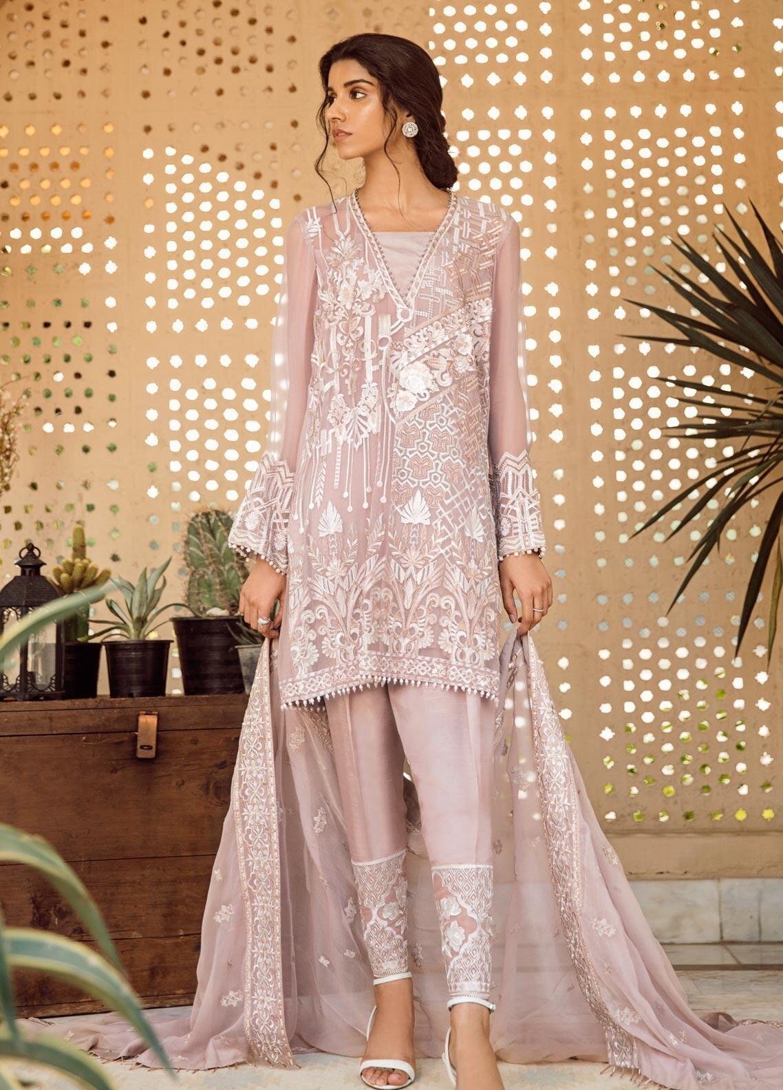 AIK Atelier Embroidered Chiffon Collection 2020-100% Original Guaranteed