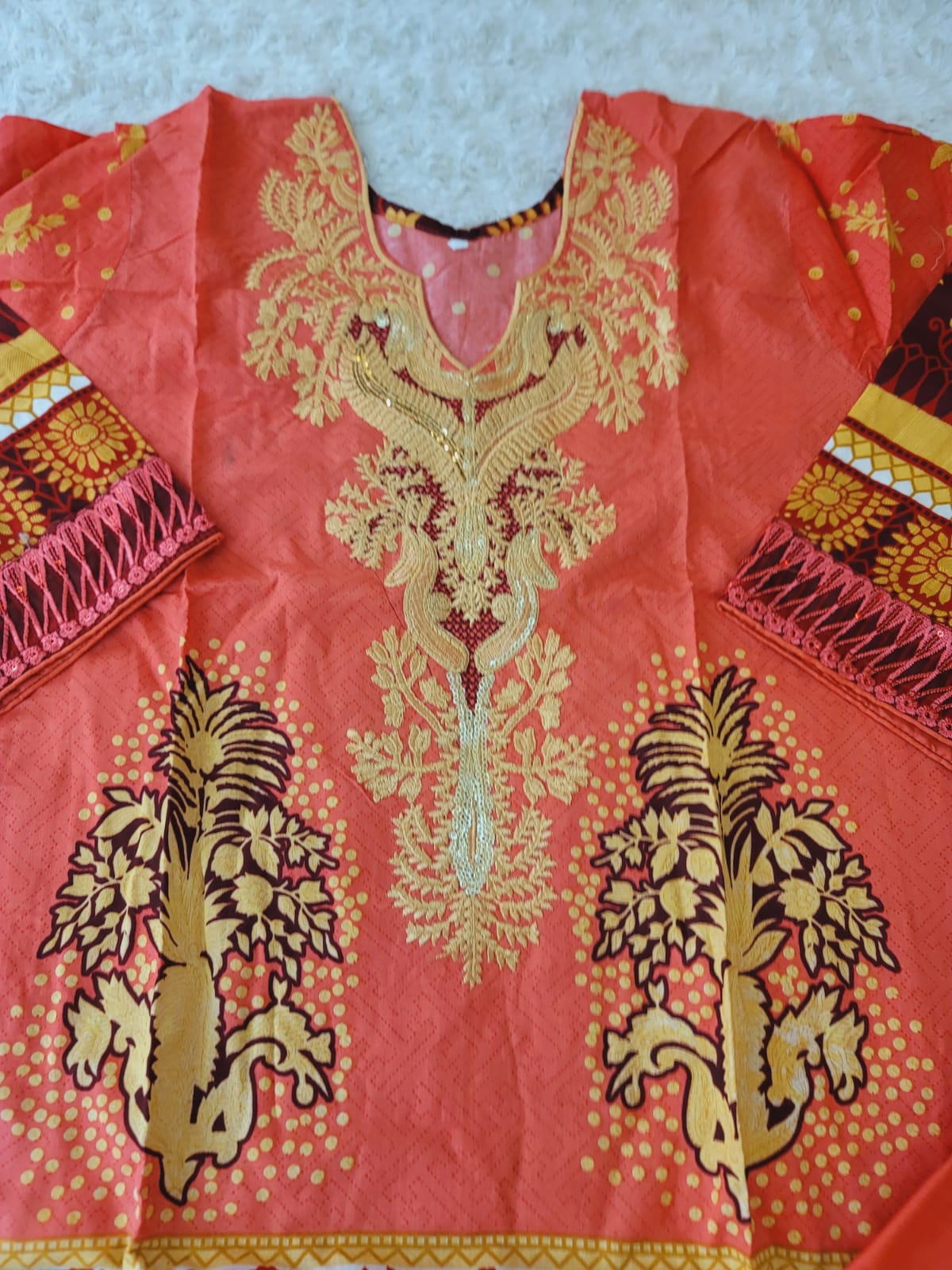 Pakistani stitched lawn Embroidered Salwar kameez ready to ship