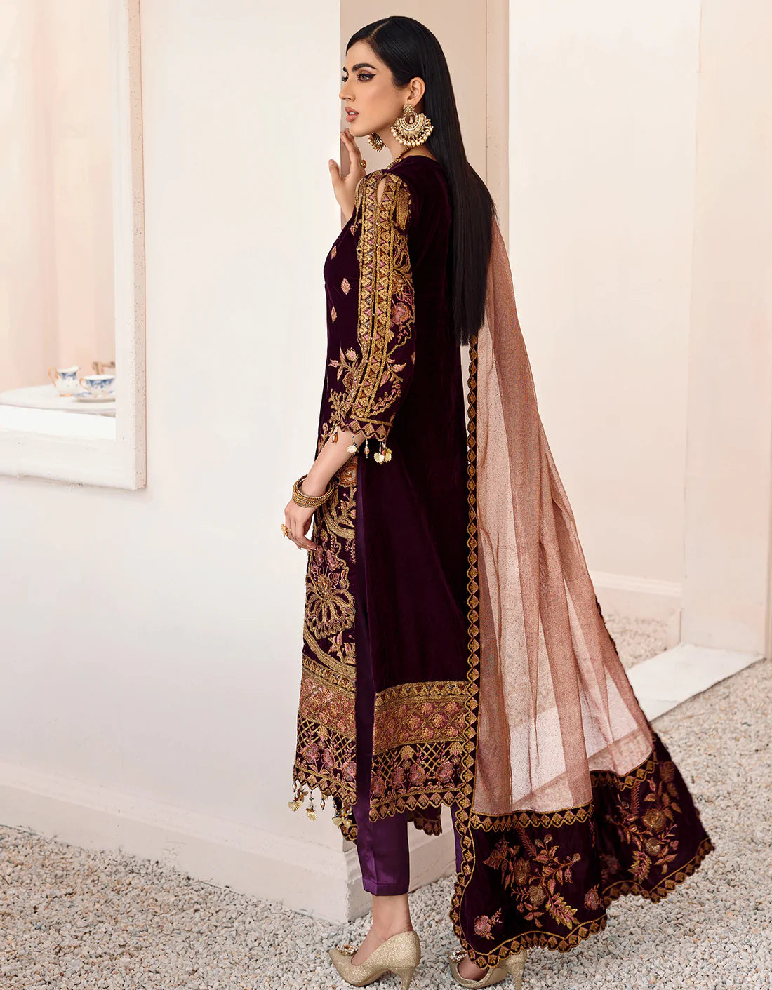 Emaan Adeel Makhmal Premium Velvet 100% Original