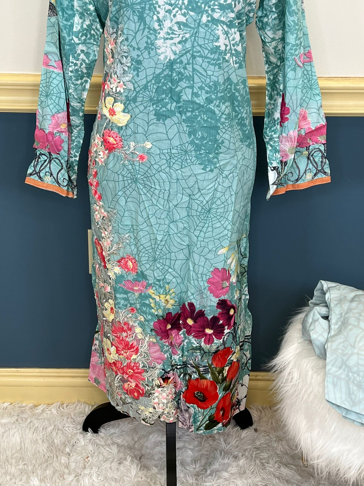 Pakistani Stitched Embroidery Lawn Suit Ready To Ship