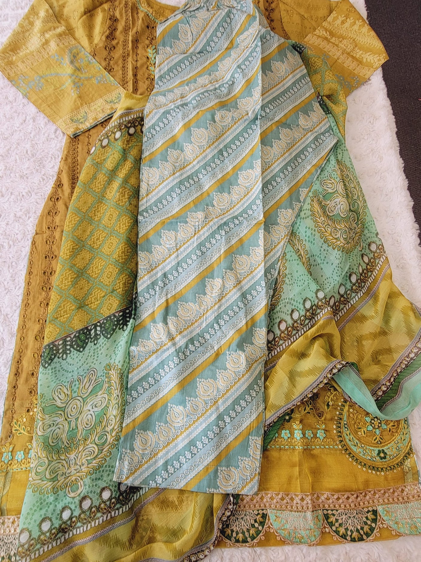 Pakistani Stitched Embroidery luxury lawn Dresses Ready To Ship