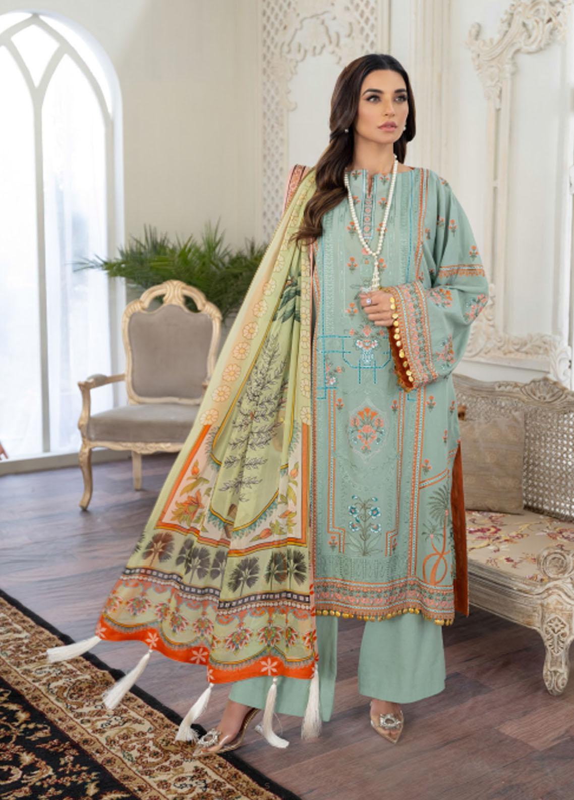 Freesia by Maryum N Maria Embroidered Lawn Collection 2021 -100% Original Guaranteed