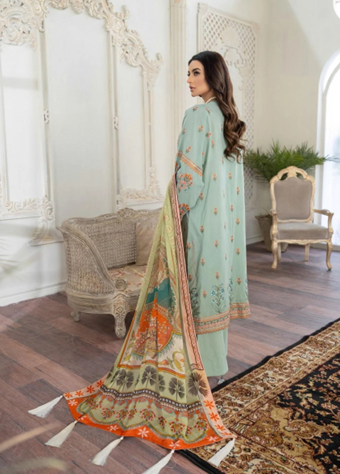 Freesia by Maryum N Maria Embroidered Lawn Collection 2021 -100% Original Guaranteed