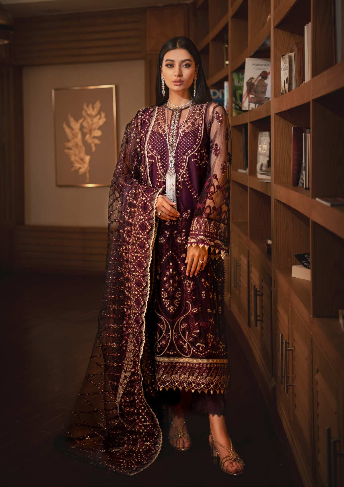 AIK Embroidered Chiffon Collection-100% Original Guaranteed