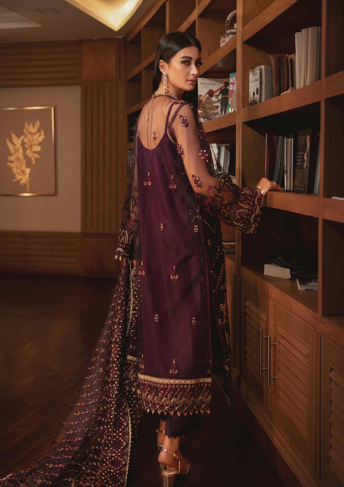 AIK Embroidered Chiffon Collection-100% Original Guaranteed