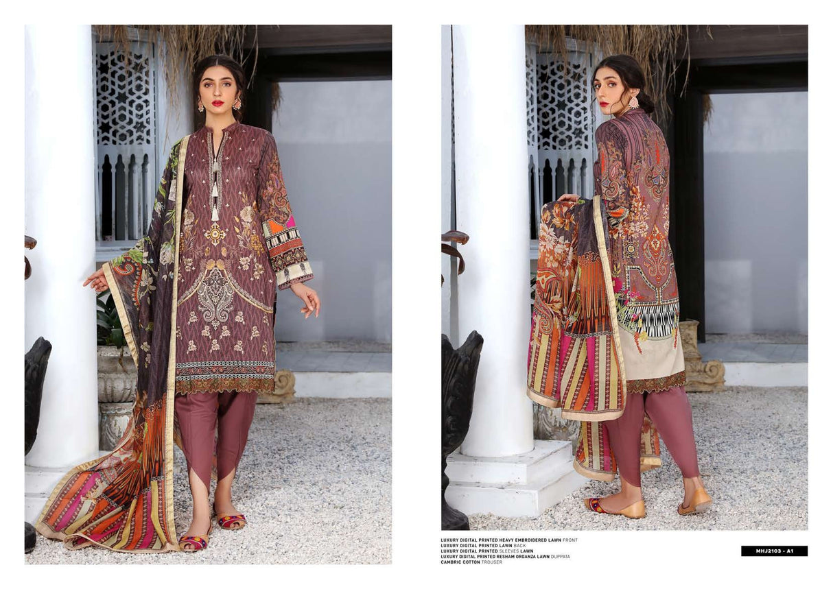 Mahajal Embroidered Lawn Collection 2021 -100% Original Guaranteed