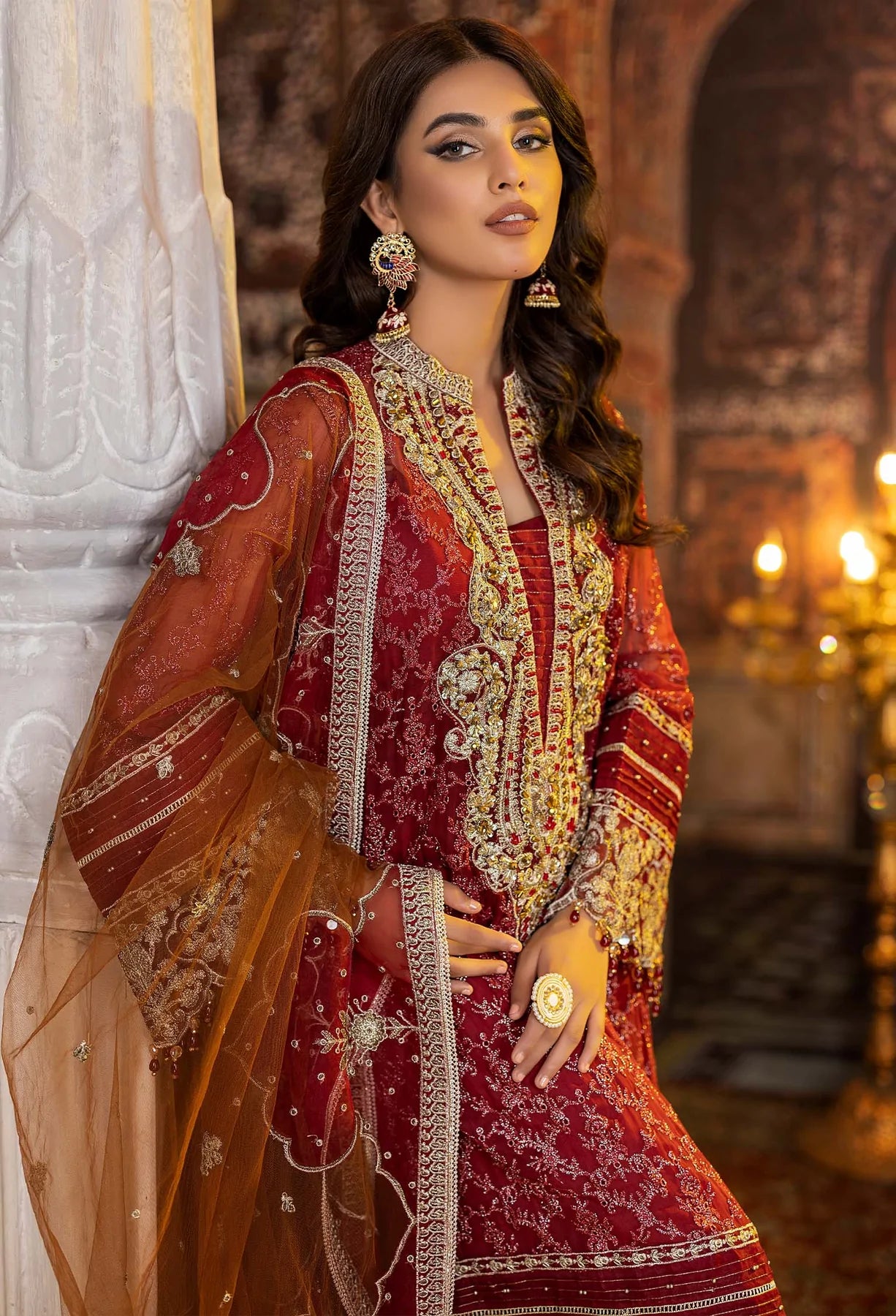 Adan's Libas Ravia Schiffli Embroidered Chiffon Collection