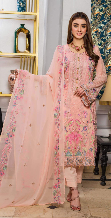 Zainab Fazlani Luxury Embrodered chiffon Collection 100% Original