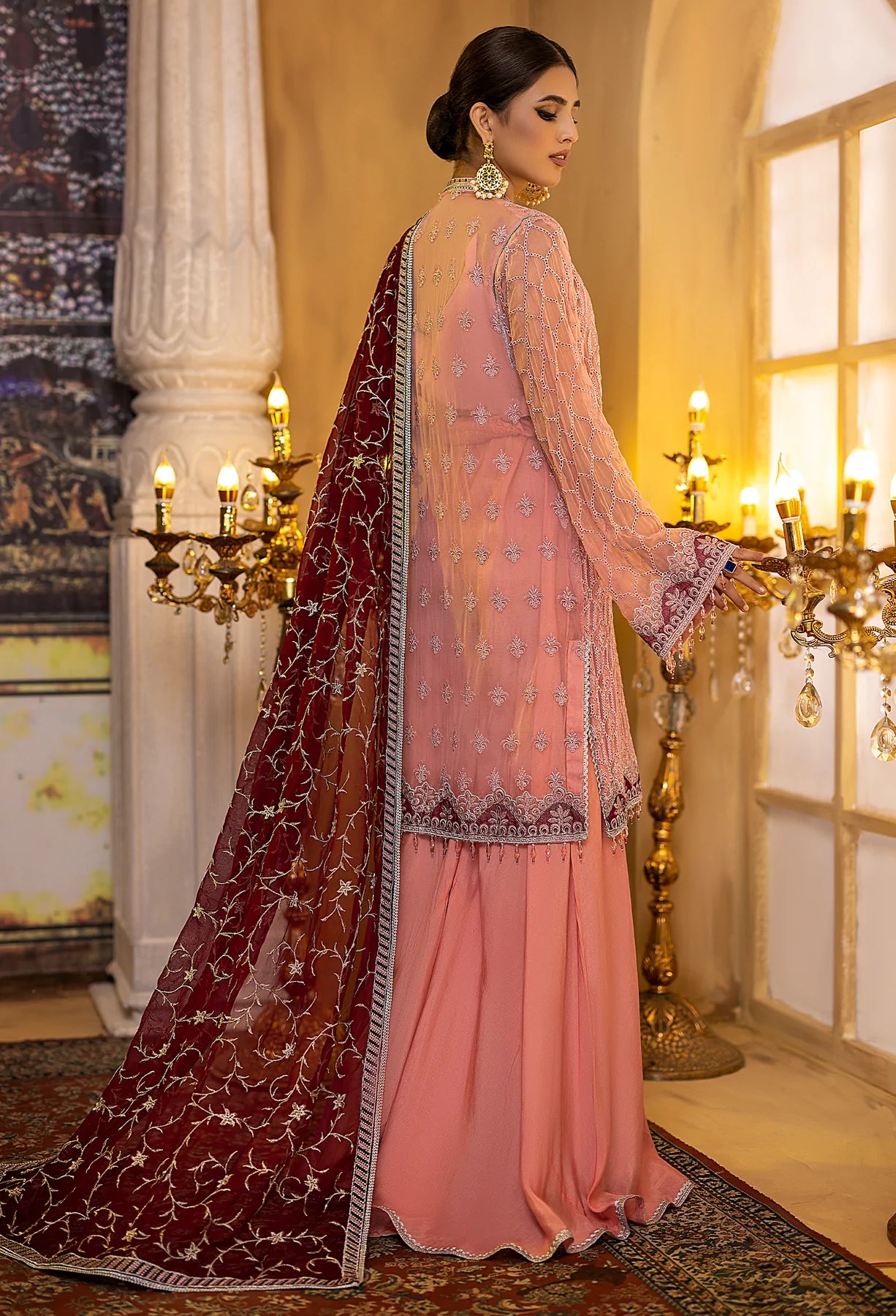 Adan's Libas Ravia Schiffli Embroidered Chiffon Collection