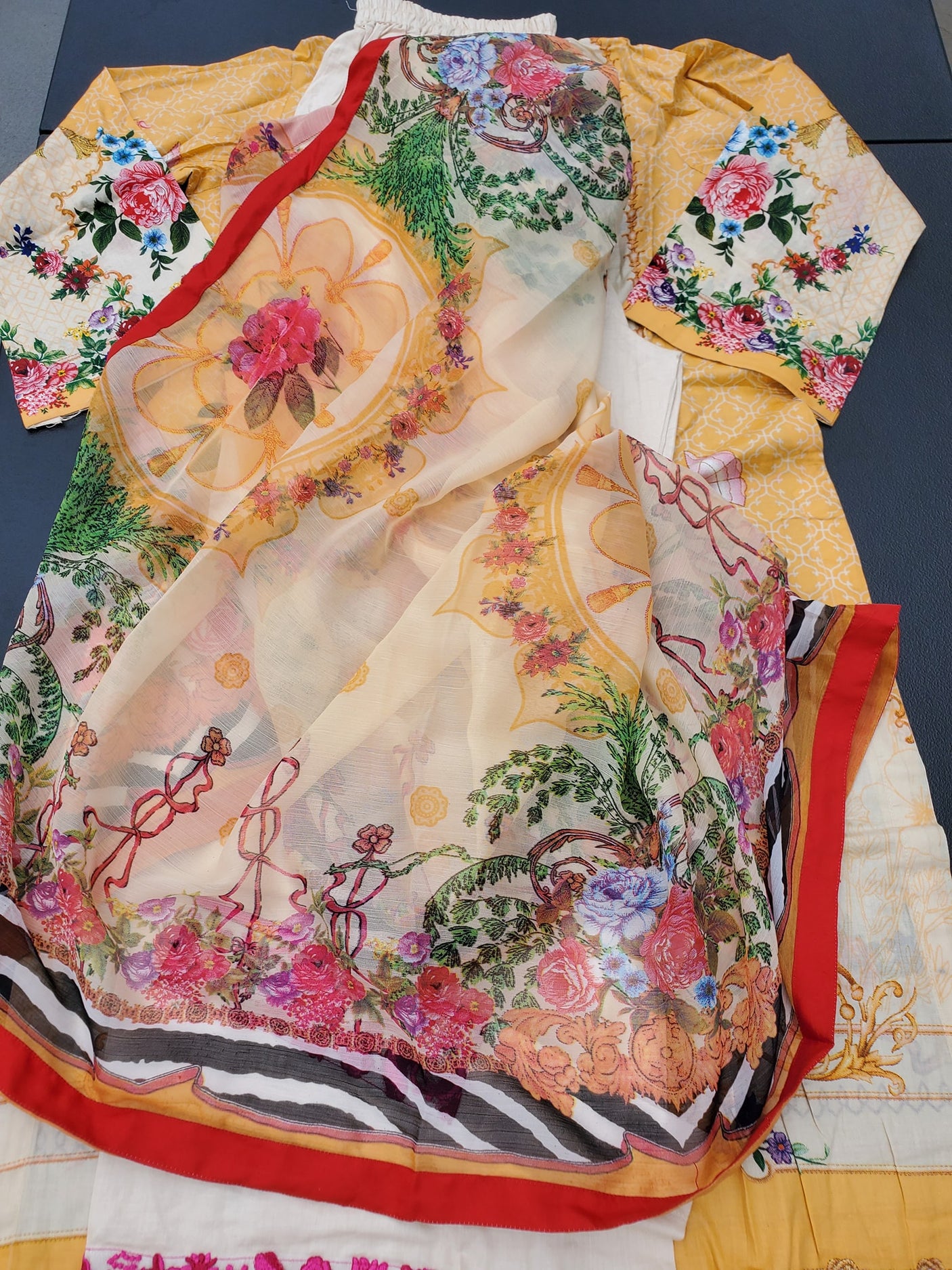 Pakistani Stitched Embroidery Lawn Suit Ready To Ship