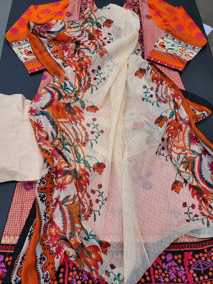 Pakistani Stitched Embroidery Lawn Suit Ready To Ship