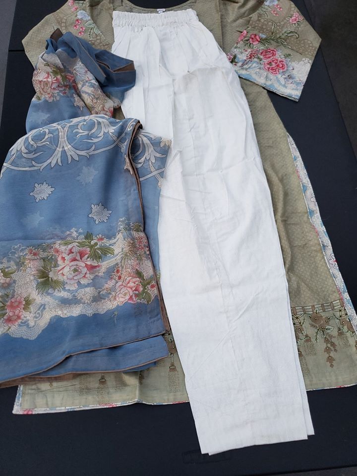 Pakistani Stitched Embroidery Lawn Suit Ready To Ship