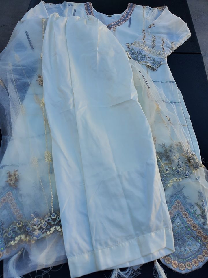 Indian Embroidered Party Suit Ready To Ship