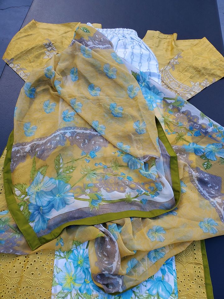 Pakistani Stitched Embroidery Lawn Suit Ready To Ship