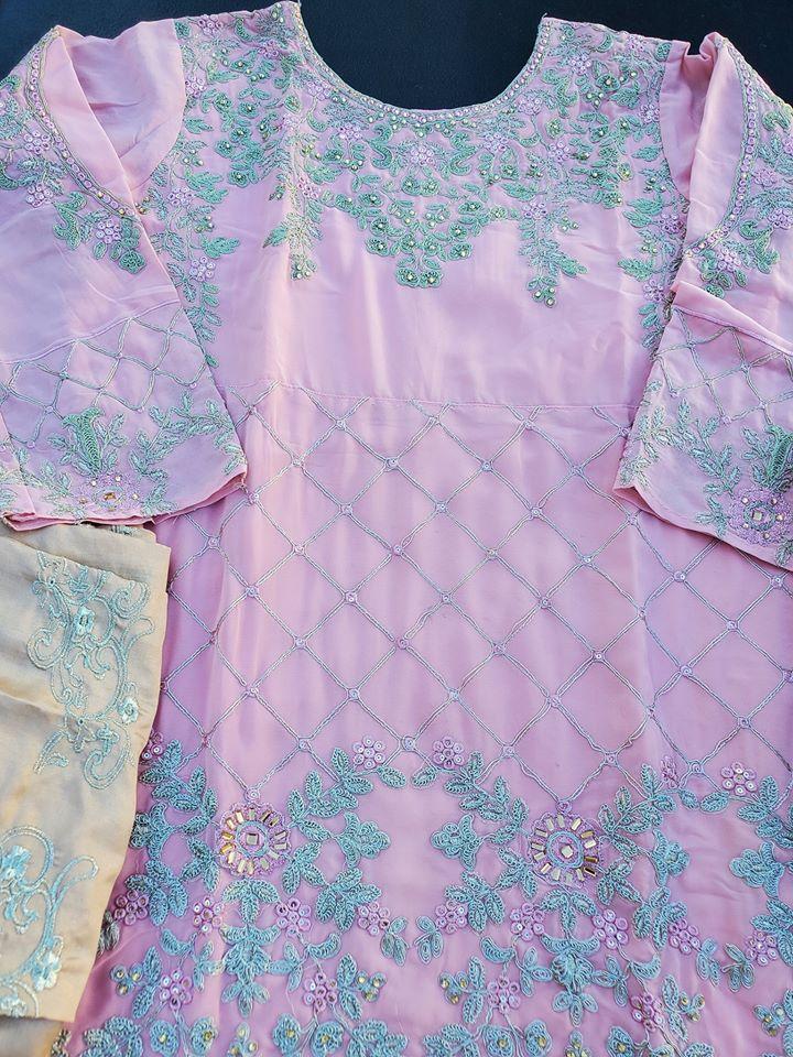 Indian Embroidered Party Suit Ready To Ship