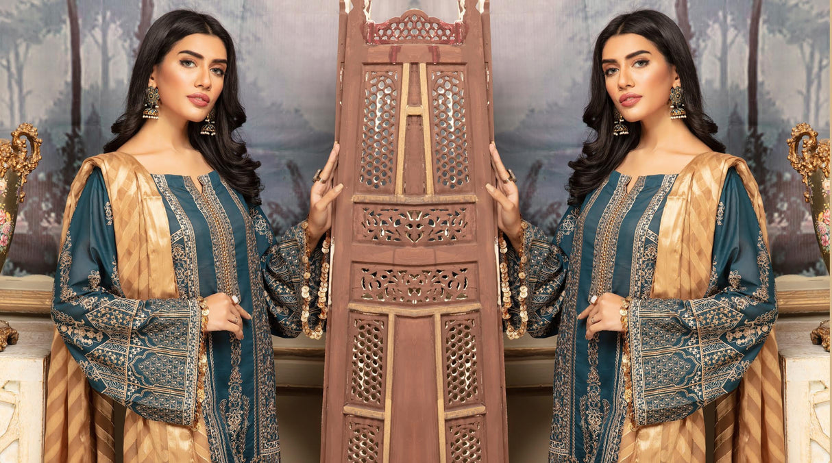 Johra Pinks Embroidered lawn Collection 100% Original