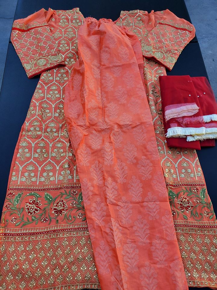 Indian Embroidered Party Suit Ready To Ship