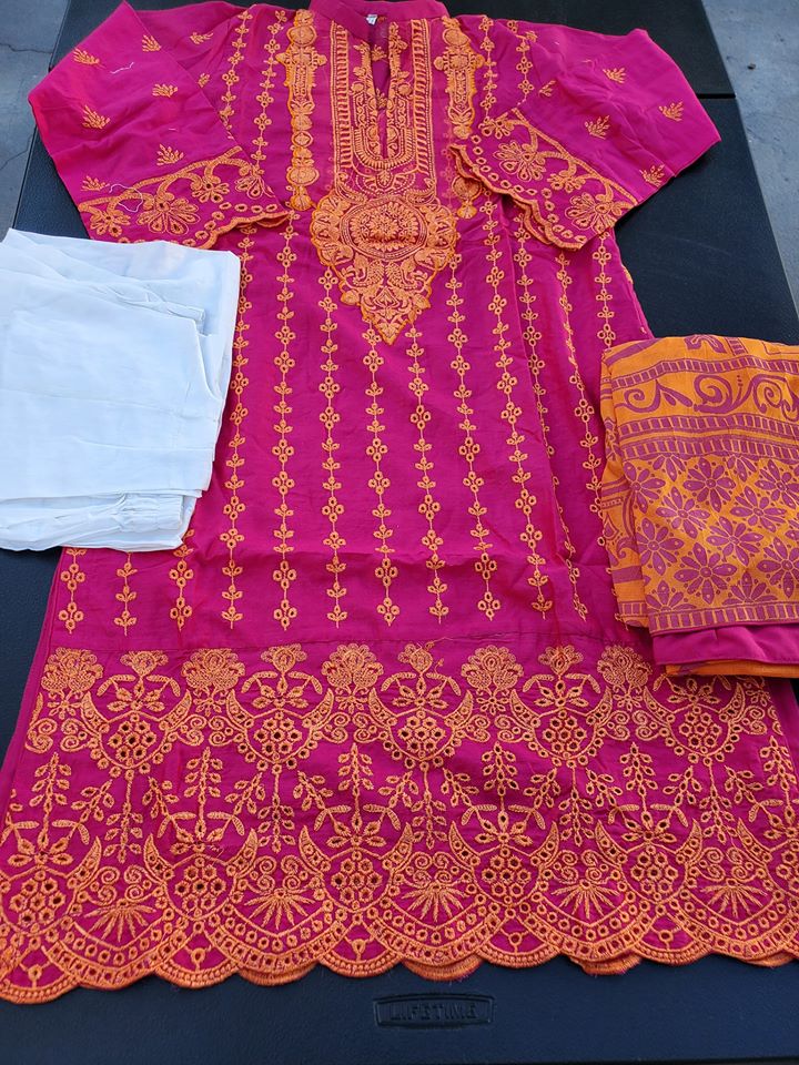Pakistani Stitched Embroidery Lawn Suit Ready To Ship