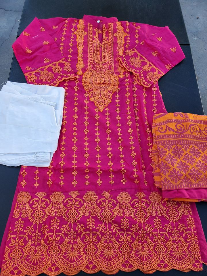 Pakistani Stitched Embroidery Lawn Suit Ready To Ship