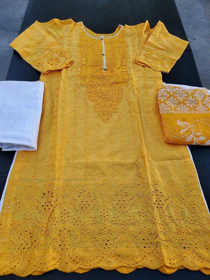 Pakistani Stitched Embroidery Lawn Suit Ready To Ship