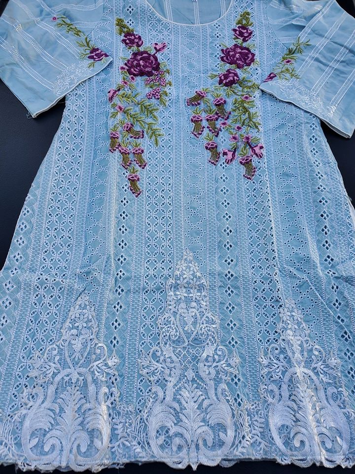 Pakistani Stitched Embroidery Lawn Suit Ready To Ship