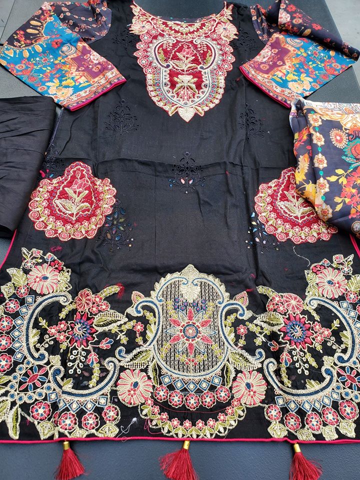 Pakistani Stitched Embroidery Lawn Suit Ready To Ship