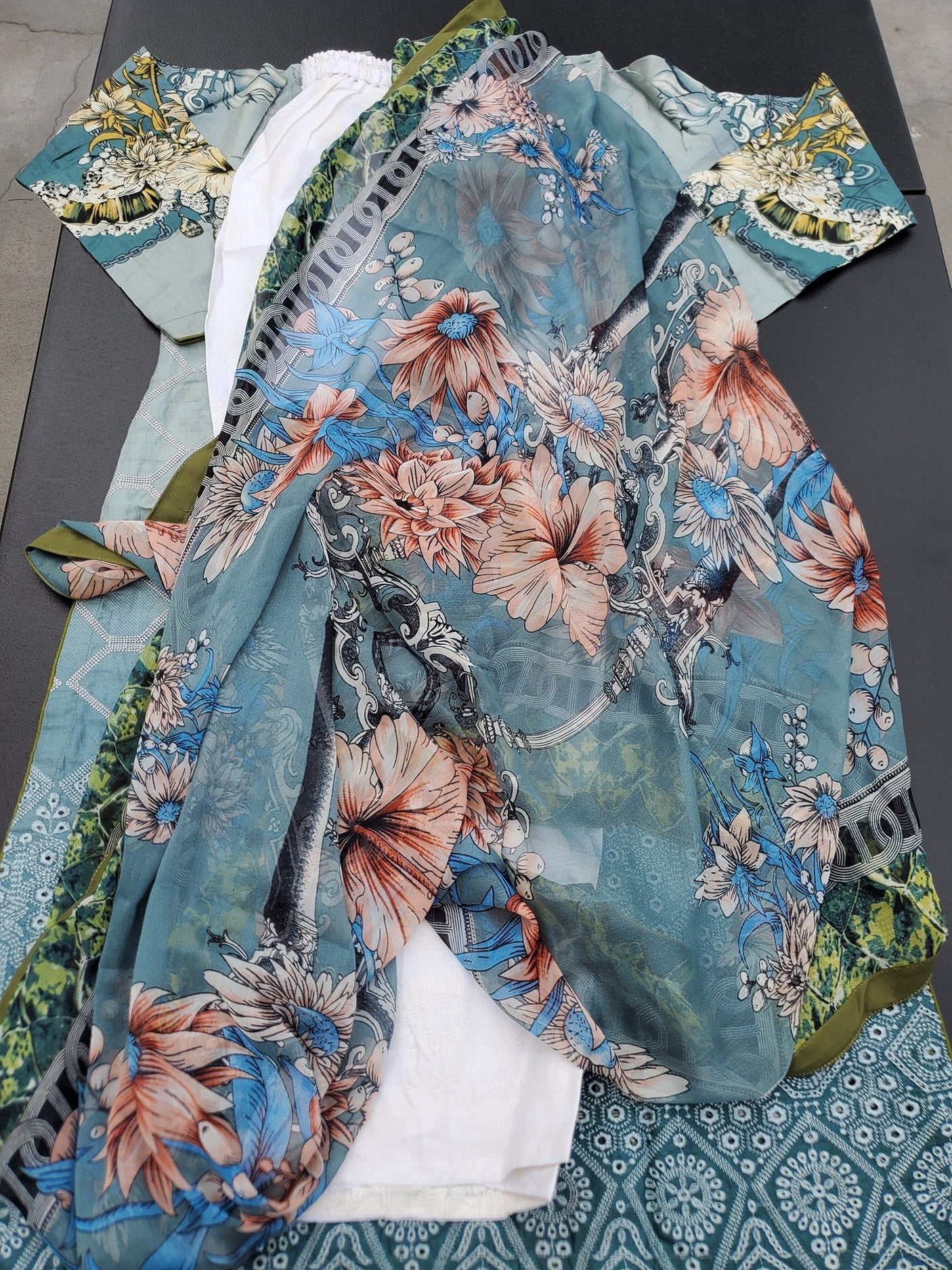 Pakistani Stitched Embroidery Lawn Suit Ready To Ship