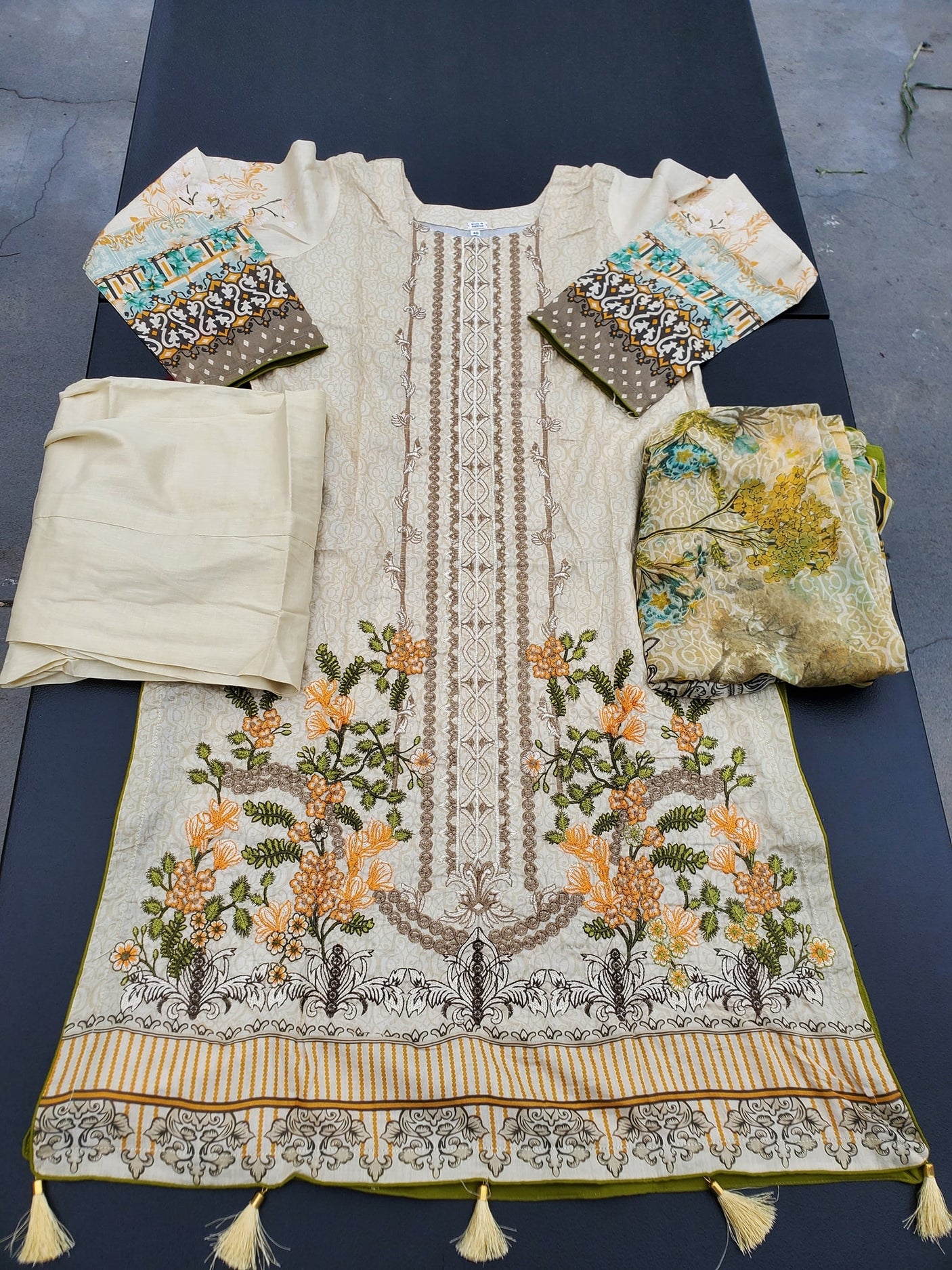 Pakistani Stitched Embroidery Lawn Suit Ready To Ship