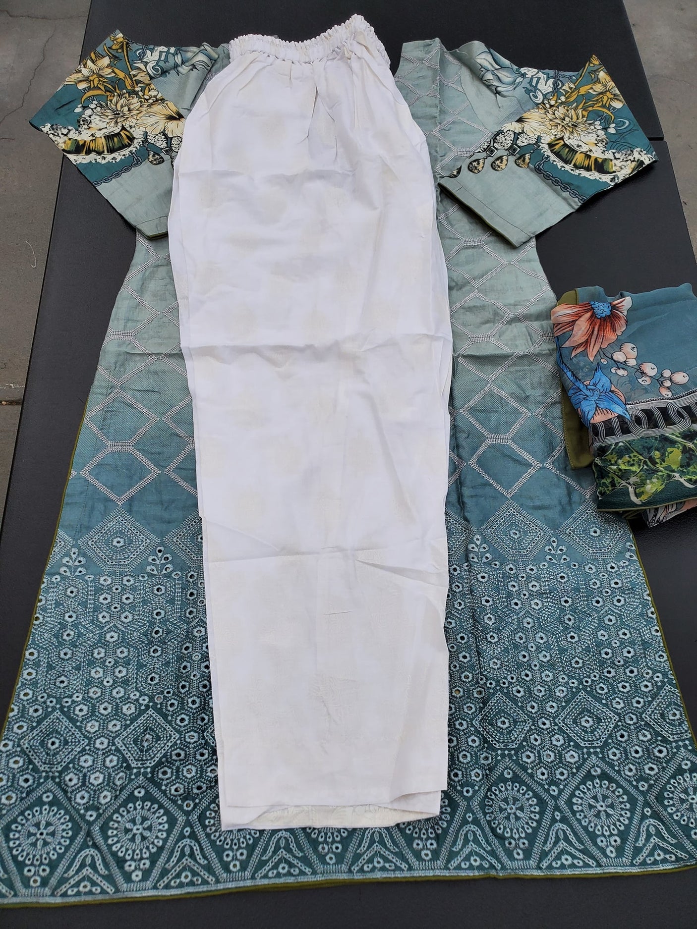 Pakistani Stitched Embroidery Lawn Suit Ready To Ship