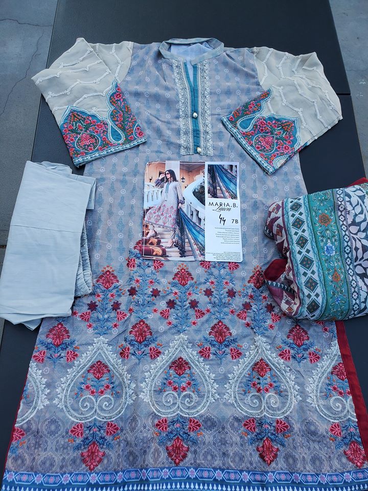 Pakistani Stitched Embroidery Lawn Suit Ready To Ship