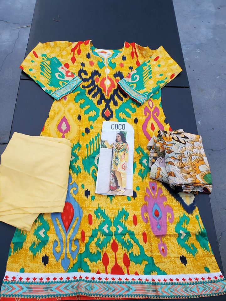 Indian Cotton Stitched Embroidered Suit Ready To Ship