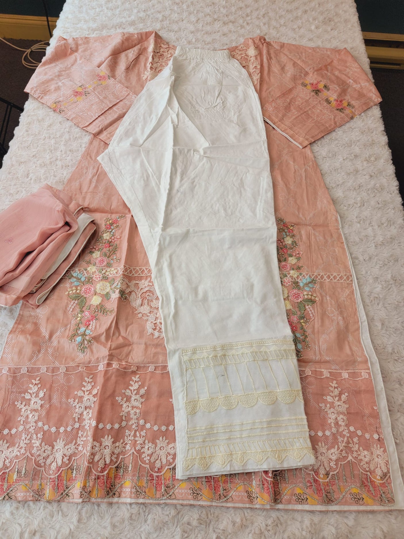 Pakistani Stitched Embroidery luxury lawn Dresses Ready To Ship