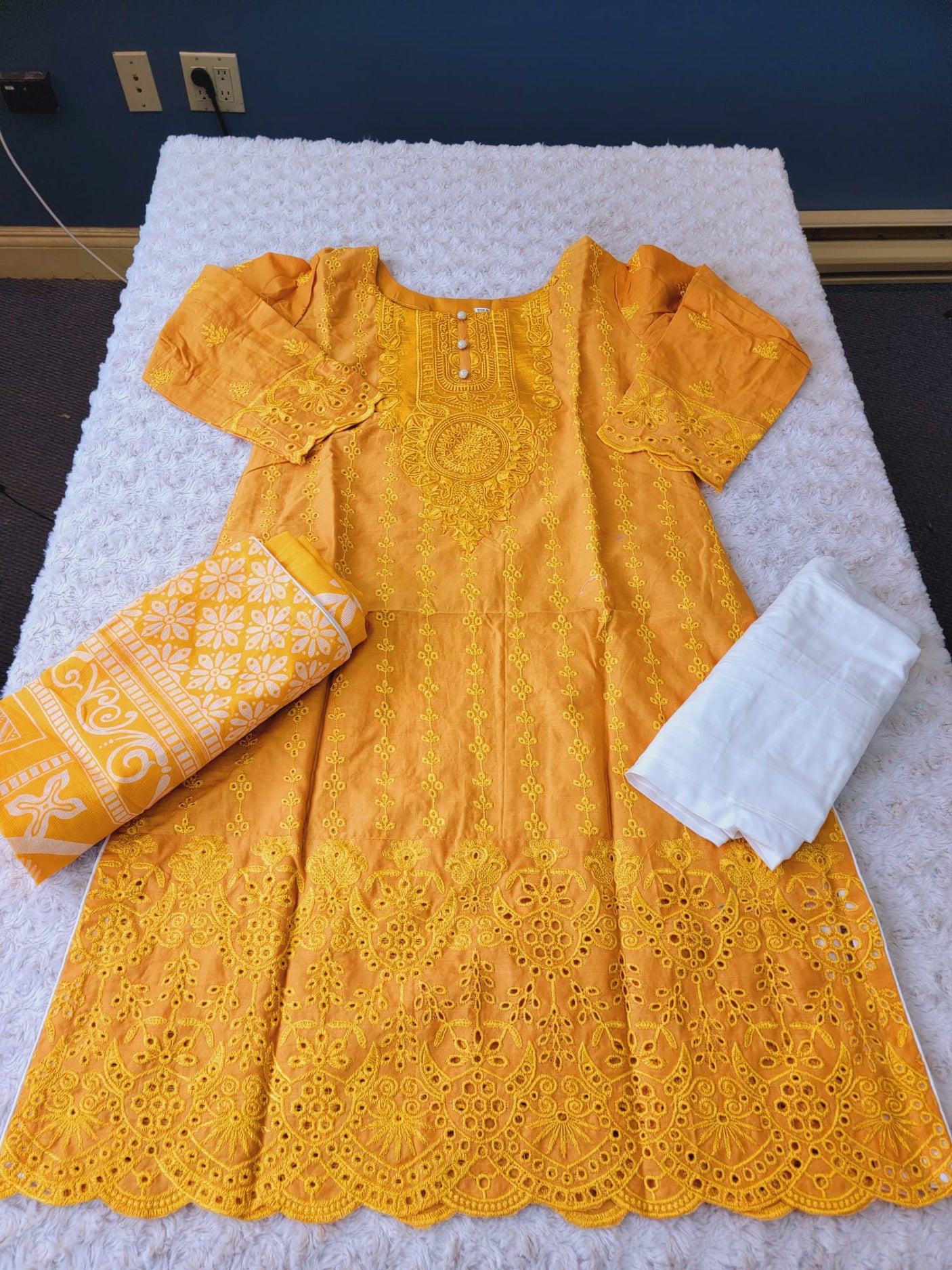 Pakistani Stitched Embroidery Lawn Suit Ready To Ship