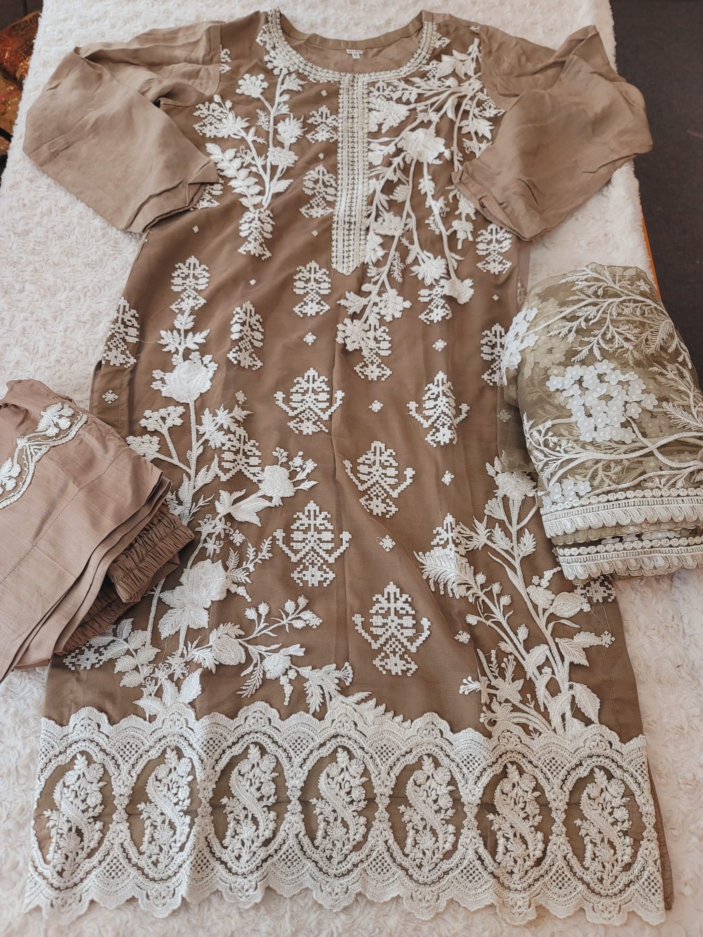 Pakistani Stitched Embroidery Party Wear Dresses Ready To Ship