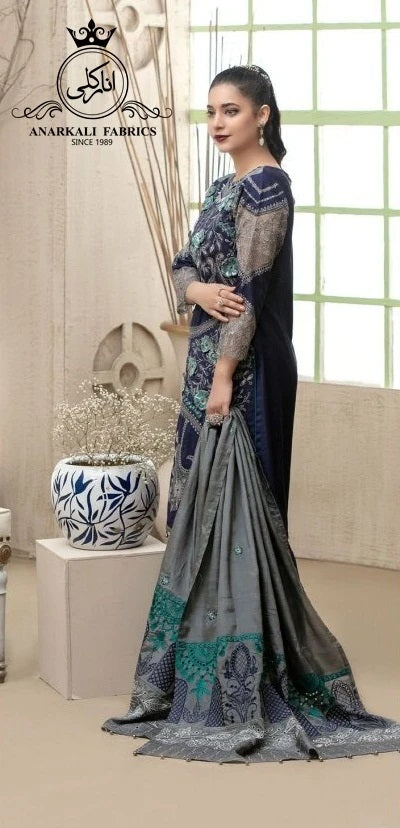 Mahsa Leather Peach By Tawakkal Chiffon Embroidered Collection 2021 -100% Original Guaranteed