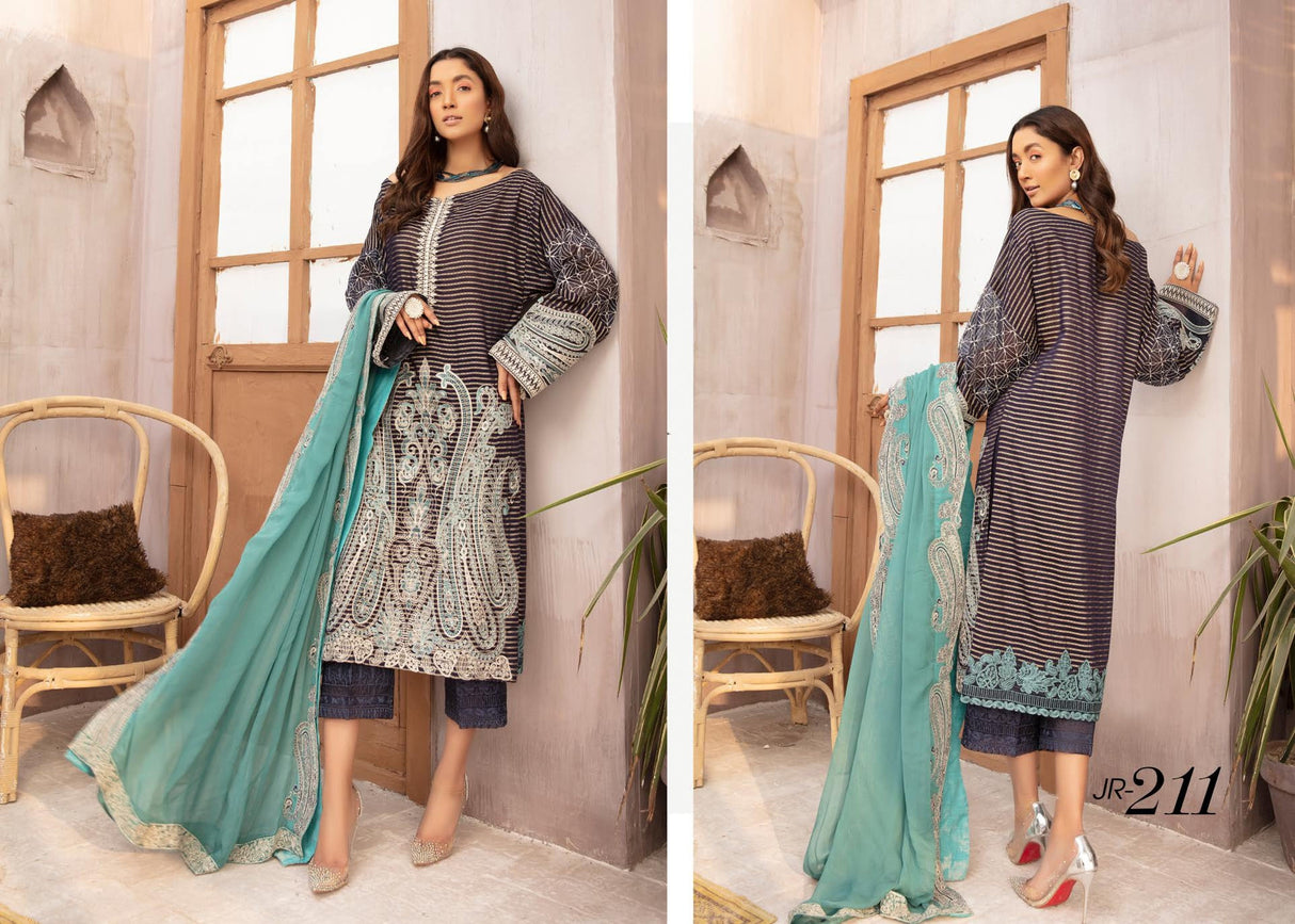 NAMAEESH by Johra Embroidered Lawn Collection 2021 -100% Original Guaranteed
